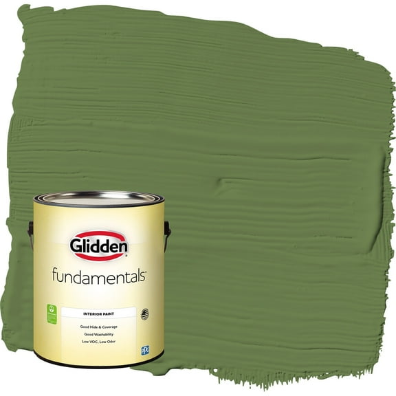 Glidden Fundamentals Mint Leaves / Green Eggshell Interior Paint, 1 Gallon
