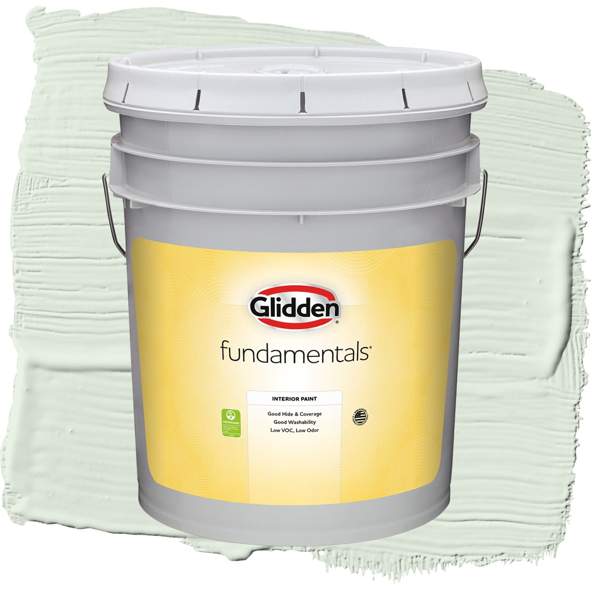 Glidden Fundamentals Mint Wafer / Green, Eggshell Interior Paint, 5 Gallon