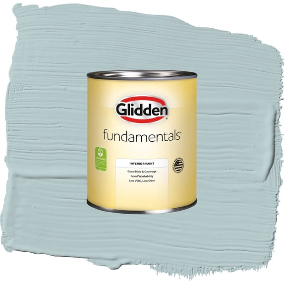 Glidden Fundamentals Misty Surf / Blue, Semi-Gloss Interior Paint, 1 Quart