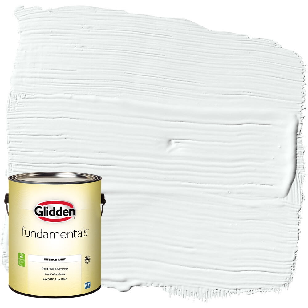 Glidden Fundamentals Moonlit Snow / Gray, Eggshell Interior Paint, 1 Gallon