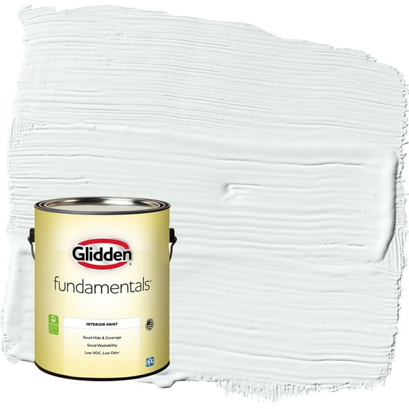 Glidden Fundamentals Moonlit Snow / Gray Eggshell Interior Paint, 1 Gallon