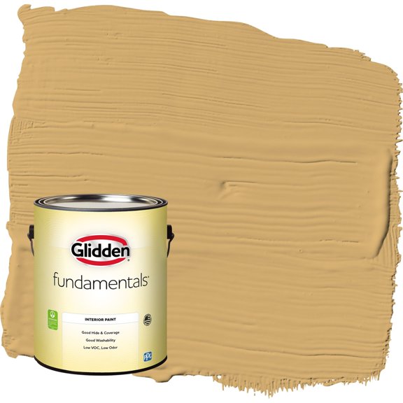 Glidden Fundamentals More Maple / Yellow, Flat Interior Paint, 1 Gallon
