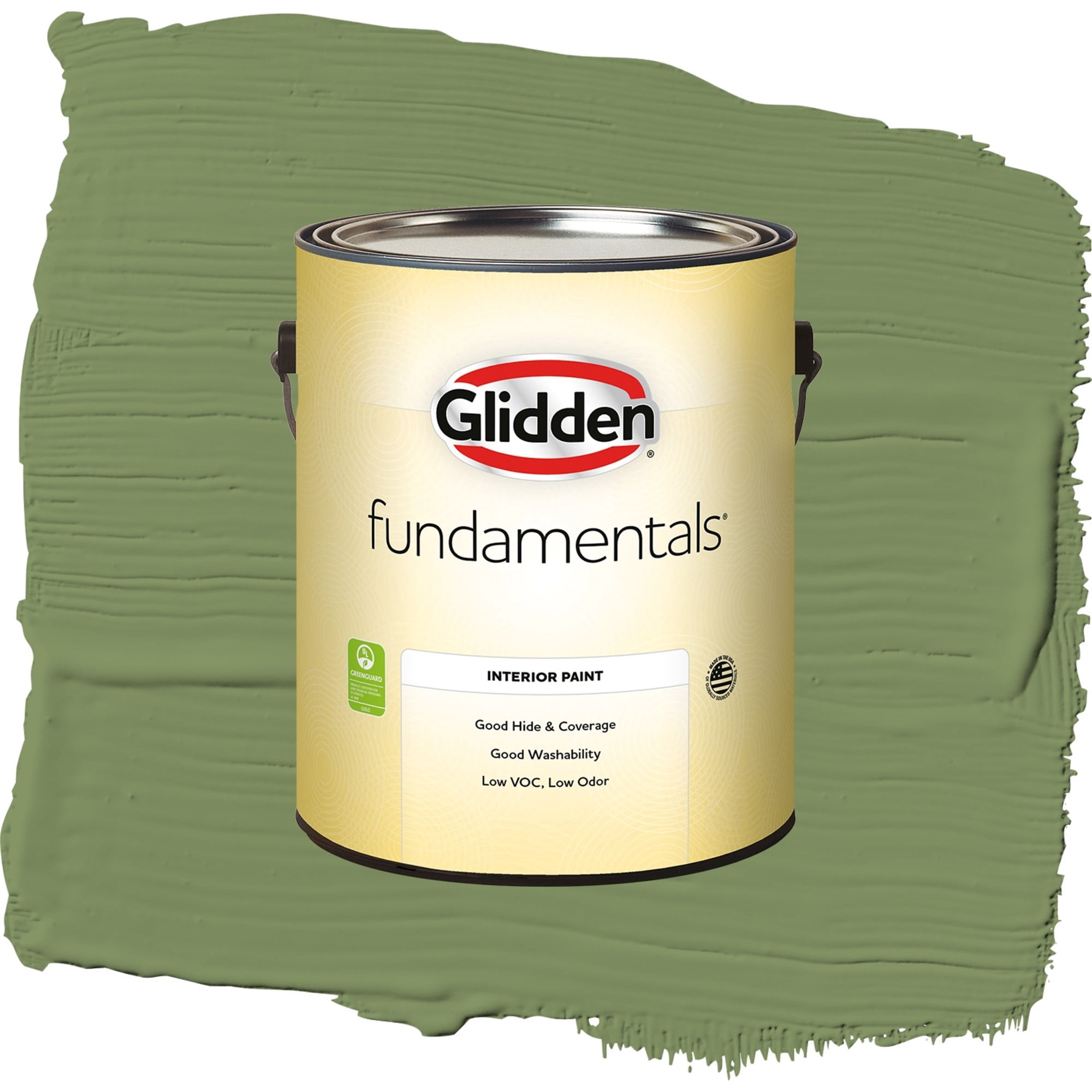 Glidden Fundamentals Moss Point Green / Green, Eggshell Interior Paint, 1 Gallon
