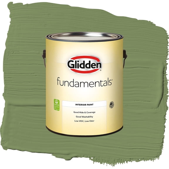Glidden Fundamentals Moss Point Green / Green, Eggshell Interior Paint, 1 Gallon