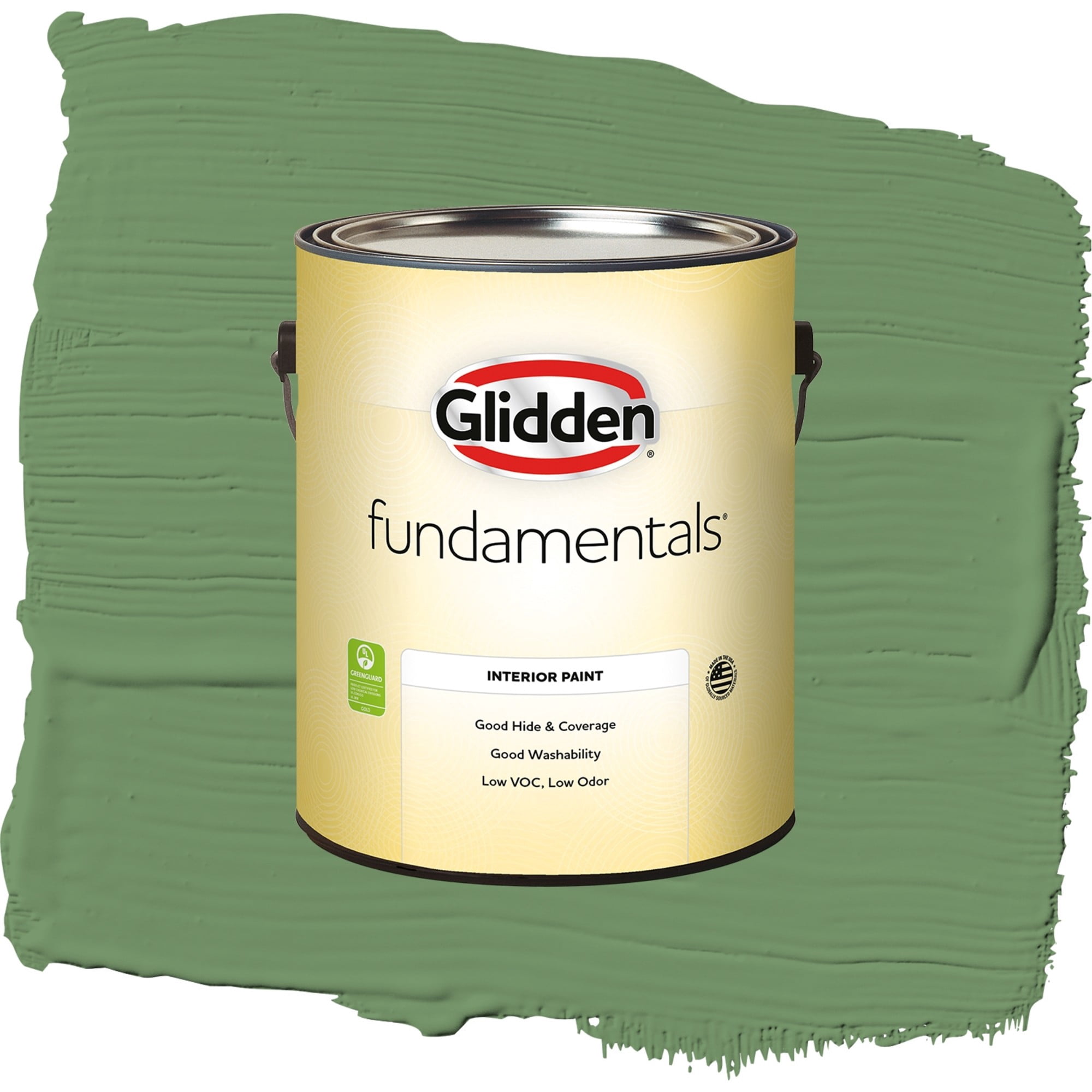 Glidden Fundamentals Moss Ring Flat Interior Paint and Primer, 1 Gallon