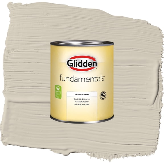 Glidden Fundamentals Moth Gray / Grey, Eggshell Interior Paint, 1 Quart