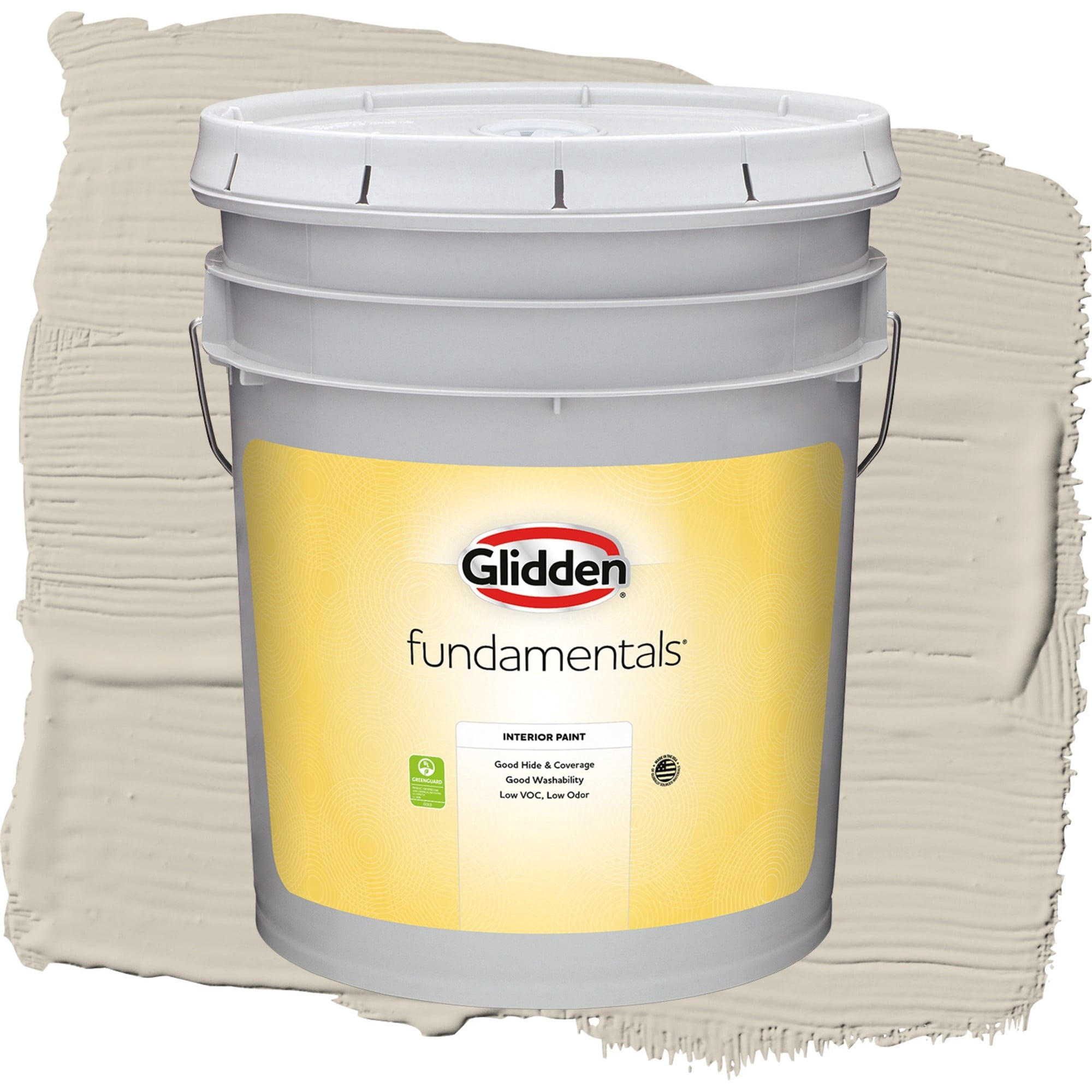 Glidden Fundamentals Moth Gray / Grey, Eggshell Interior Paint, 5 Gallon