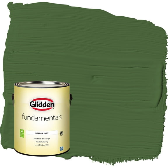 Glidden Fundamentals Mountain Forest / Green Eggshell Interior Paint, 1 Gallon