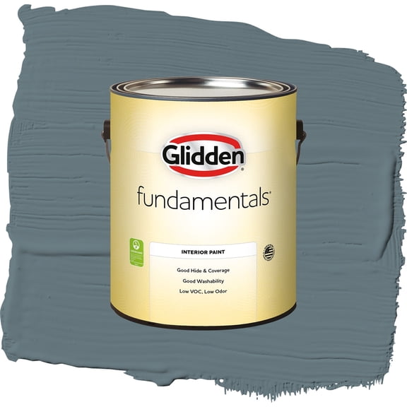 Glidden Fundamentals Night Rendezvous / Blue, Eggshell Interior Paint, 1 Gallon