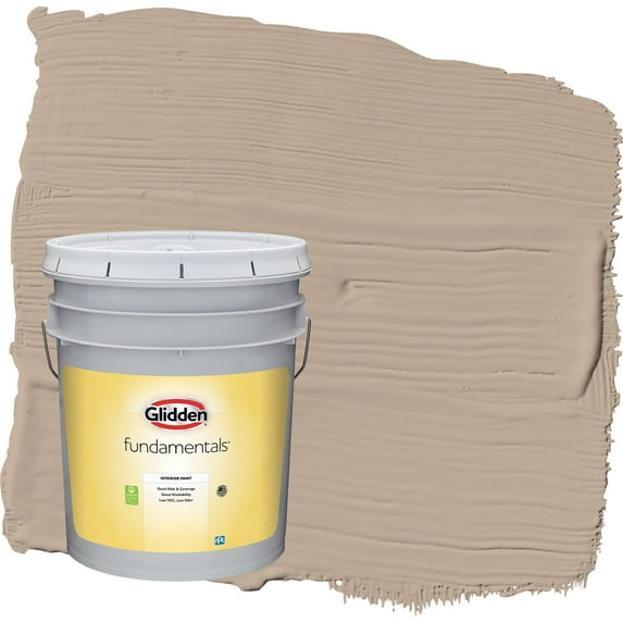 Glidden Fundamentals Notorious / Brown Semi-Gloss Interior Paint, 5 Gallon