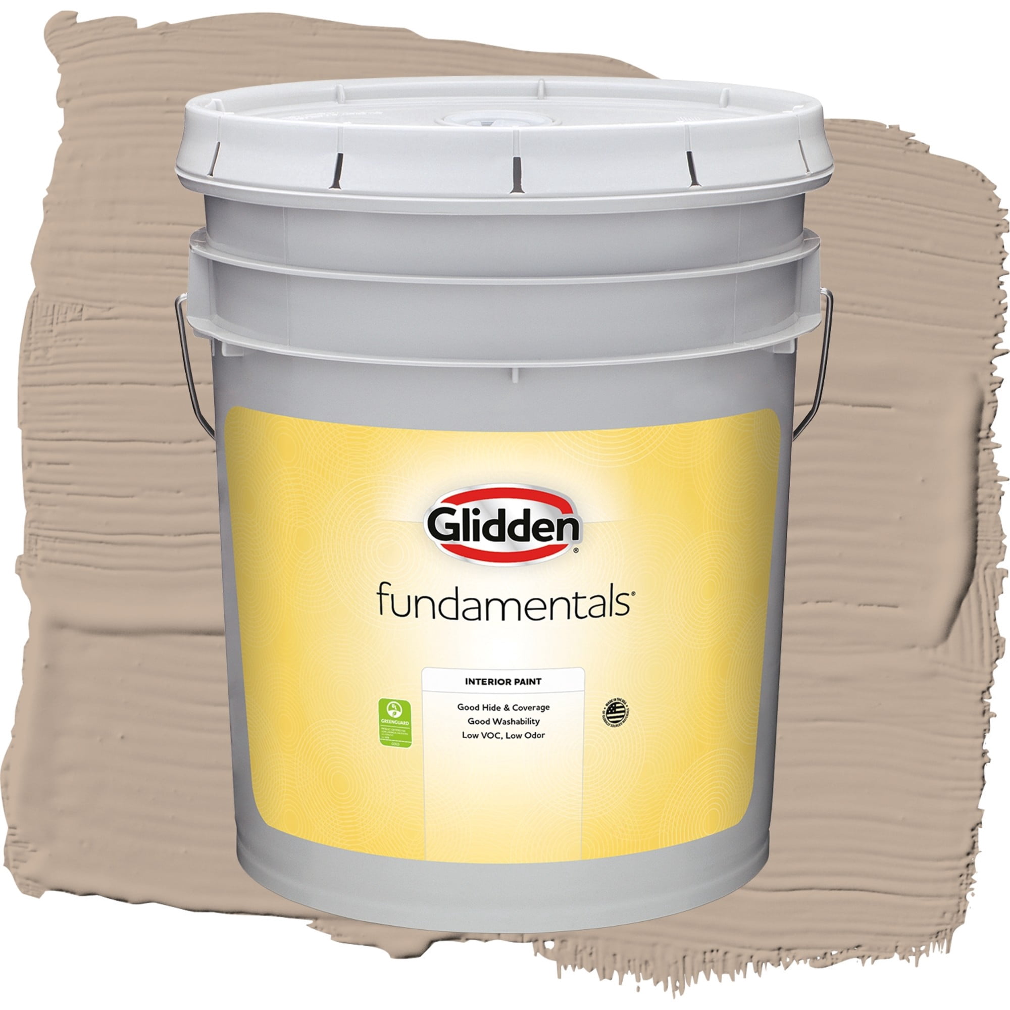 Glidden Fundamentals Notorious / Brown, Semi-Gloss Interior Paint, 5 ...