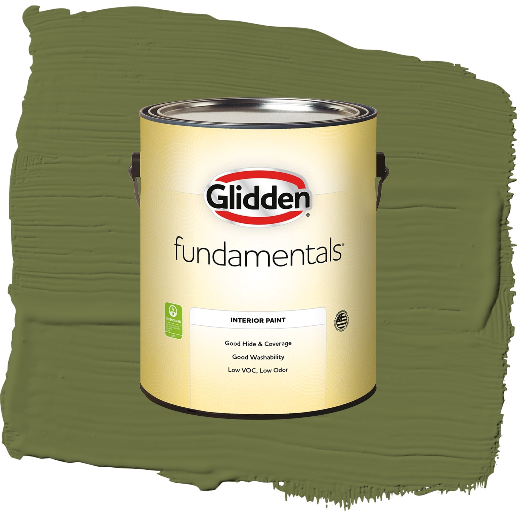 Glidden Fundamentals Oakmoss / Green, Flat Interior Paint, 1 Gallon
