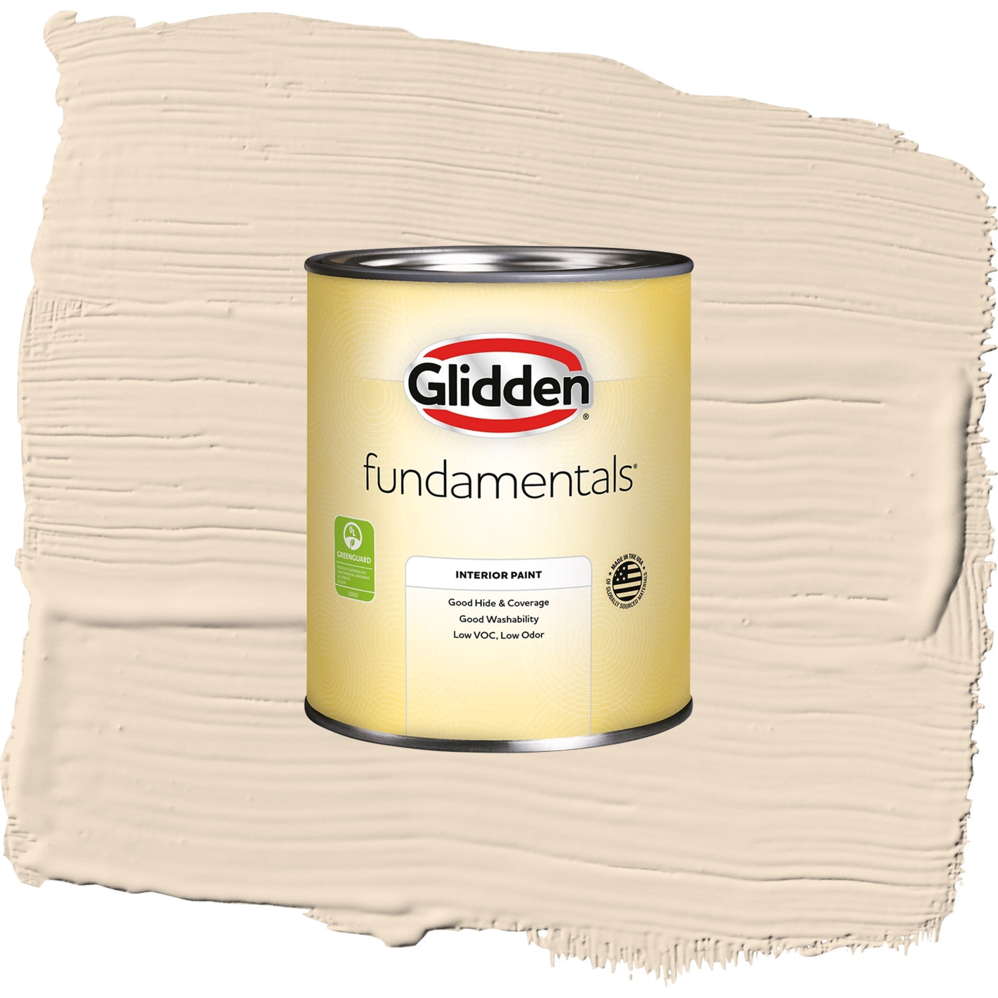 Glidden Fundamentals Oatmeal Cookie / Beige, Flat Interior Paint, 1 Quart
