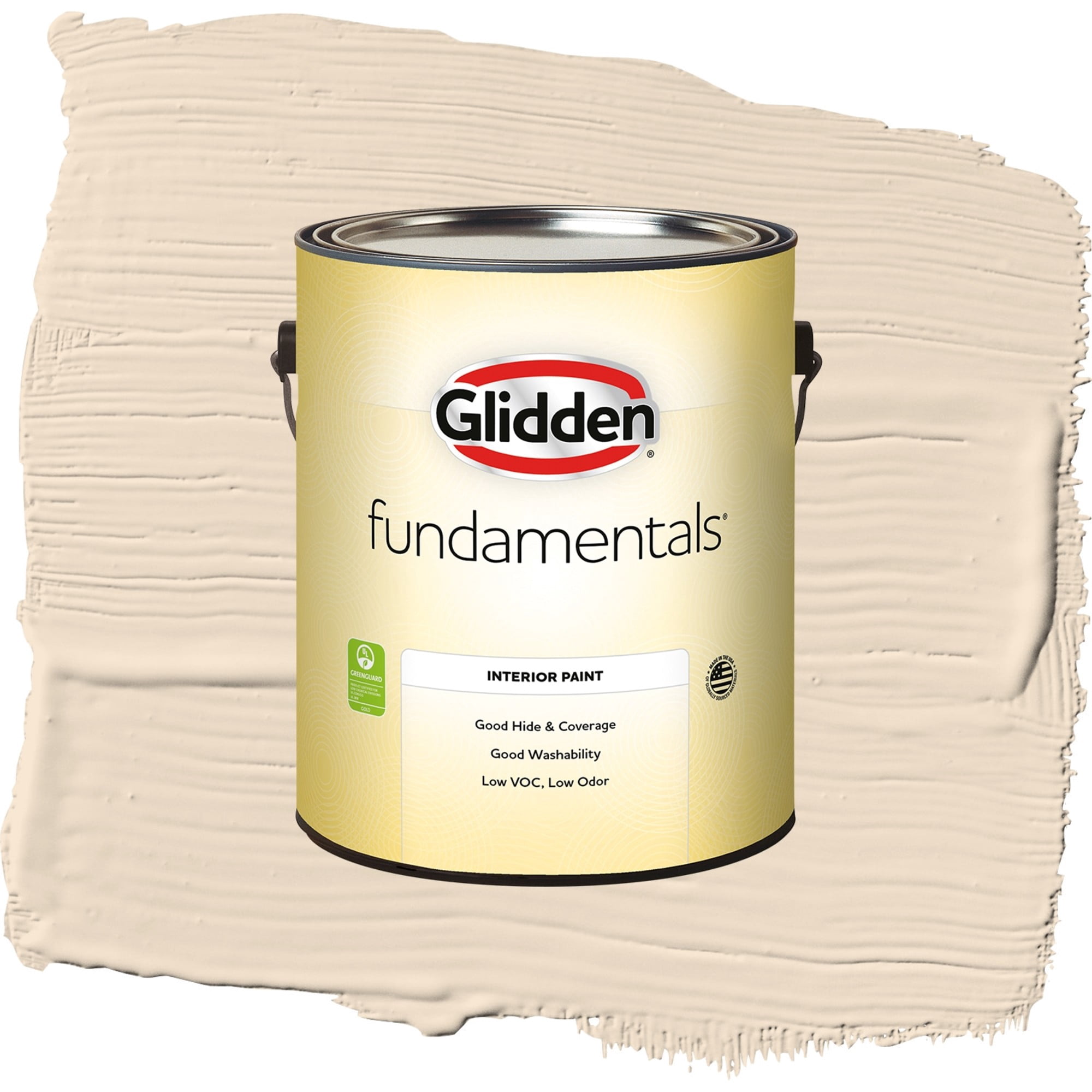 Glidden Fundamentals Oatmeal Cookie / Beige, Semi-Gloss Interior Paint, 1 Gallon