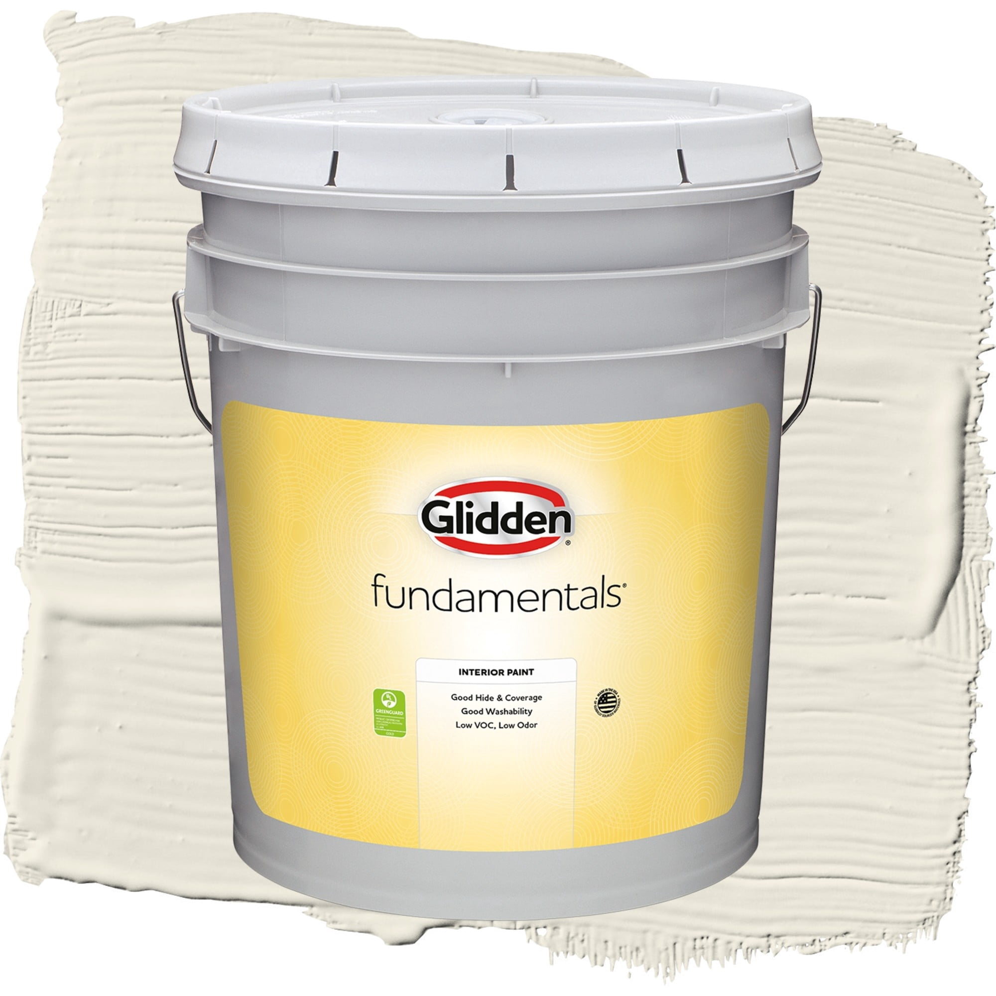Glidden Fundamentals Oatmeal / Gray, Semi-Gloss Interior Paint, 5 Gallon