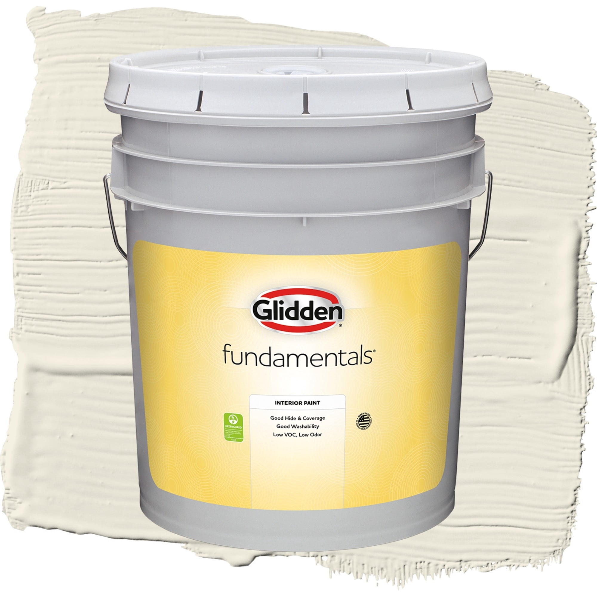 Glidden Fundamentals Off White / White Eggshell Interior Paint, 5 Gallon