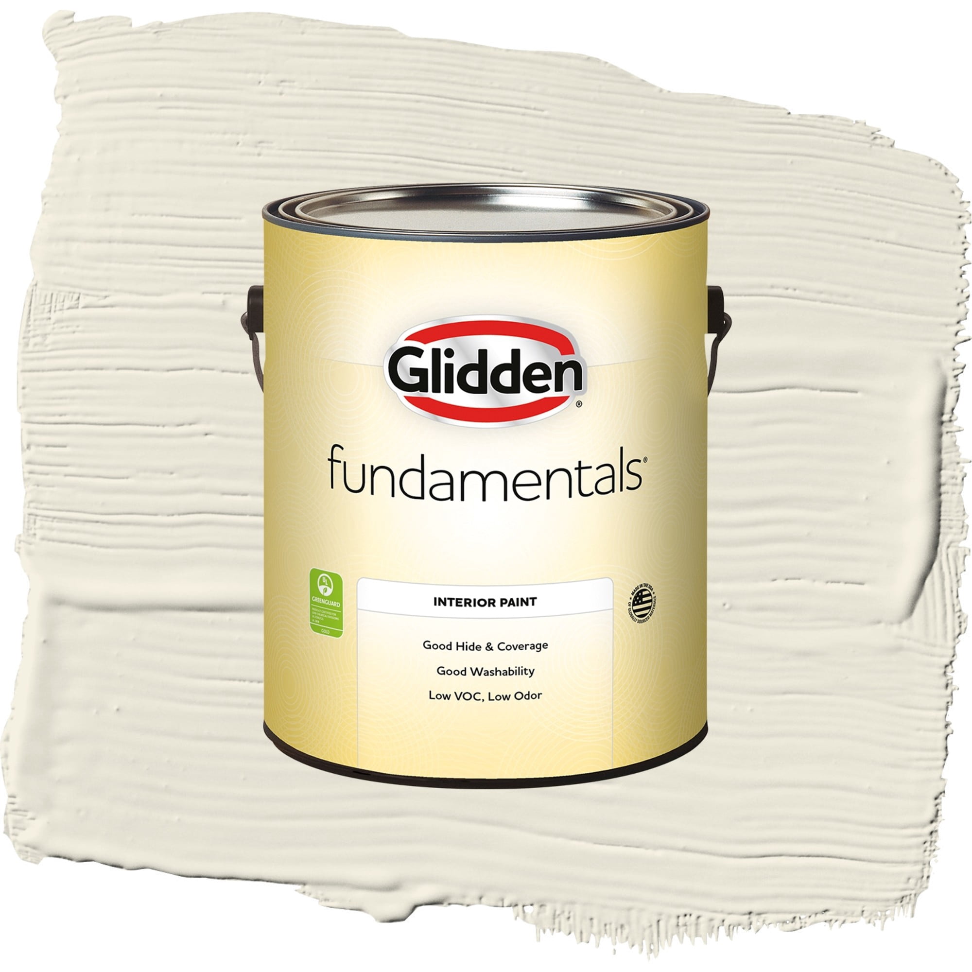 Glidden Fundamentals Off White / White Flat Interior Paint, 1 Gallon