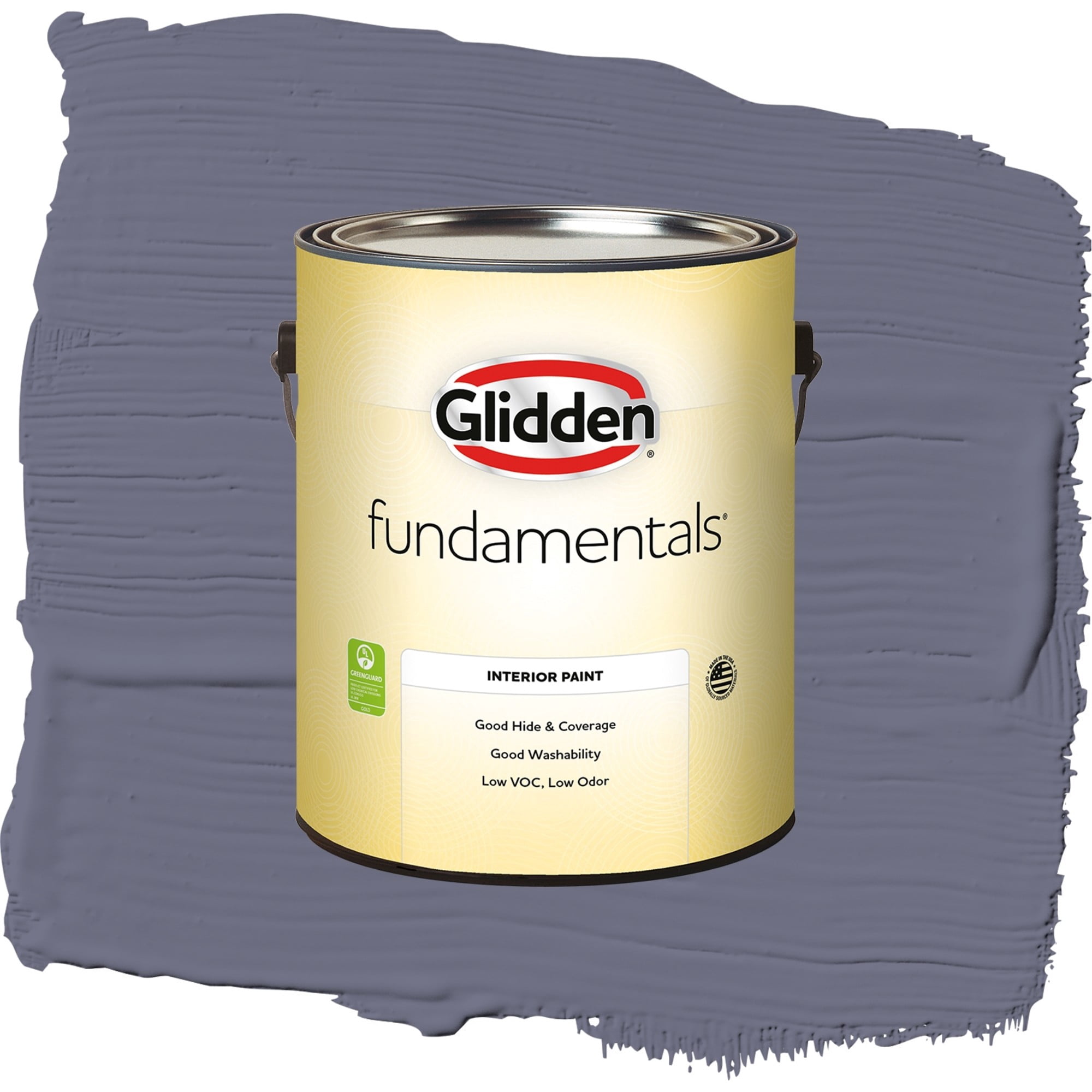 Glidden Fundamentals Old Mill Blue / Purple, Semi-Gloss Interior Paint, 1 Gallon