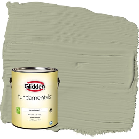 Glidden Fundamentals Olive Sprig / Green, Flat Interior Paint, 1 Gallon