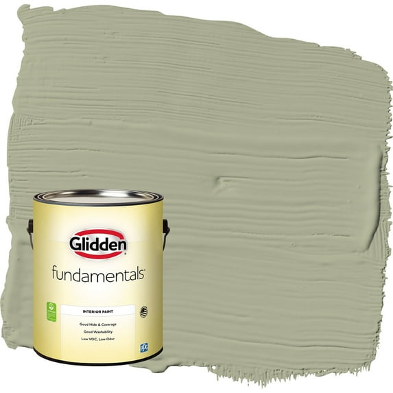 Glidden Fundamentals Olive Sprig / Green Semi-Gloss Interior Paint, 1 Gallon