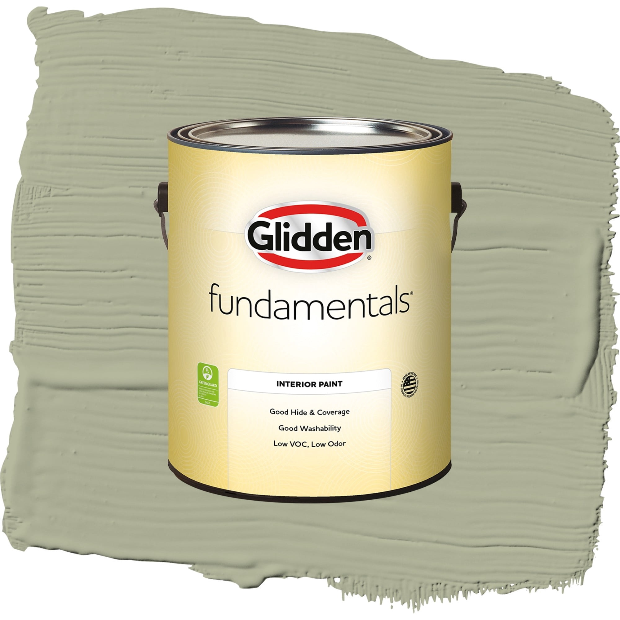 Glidden Fundamentals Olive Sprig / Green, Semi-Gloss Interior Paint, 1 Gallon