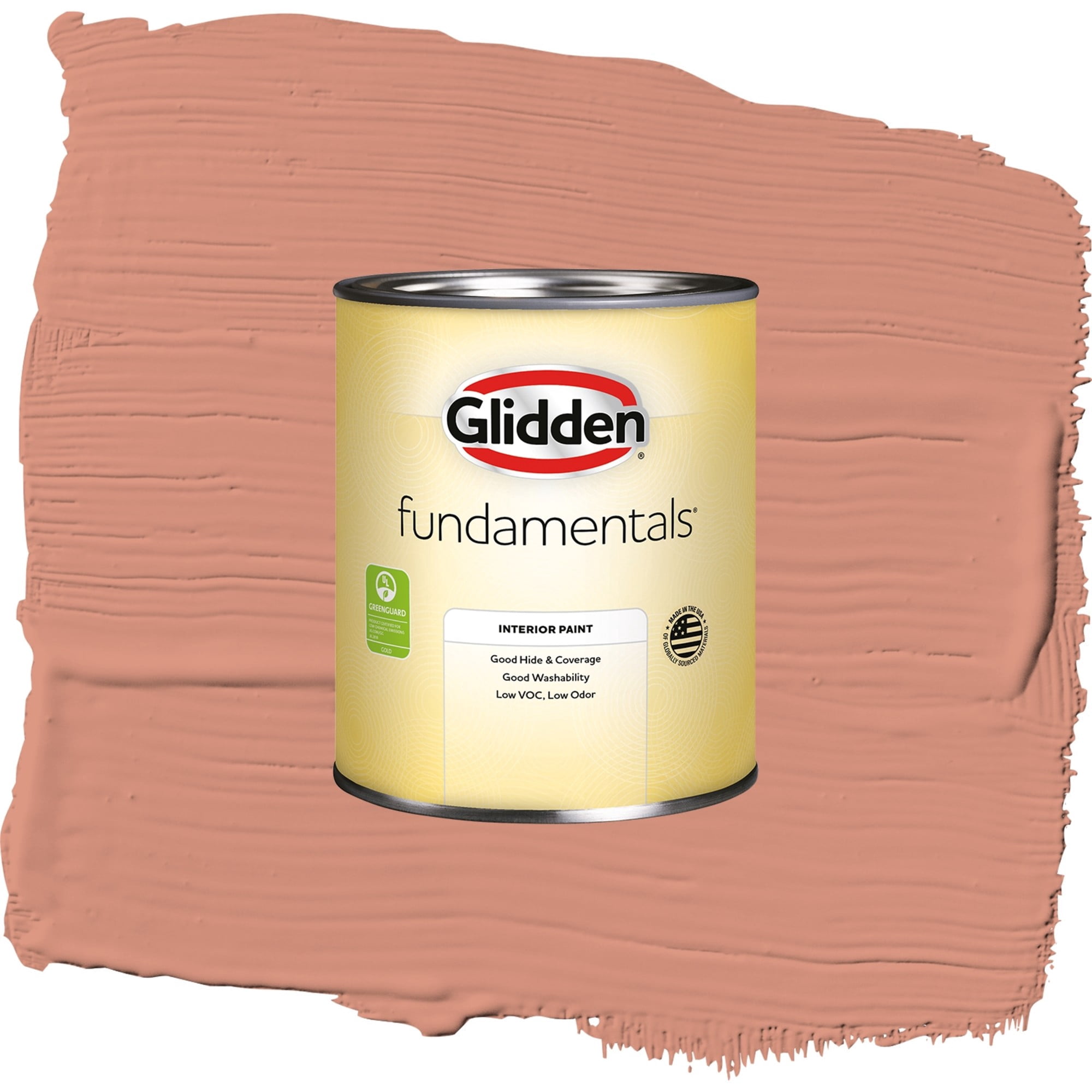 Glidden Fundamentals Orange Essential / Orange, Flat Interior Paint, 1 Quart