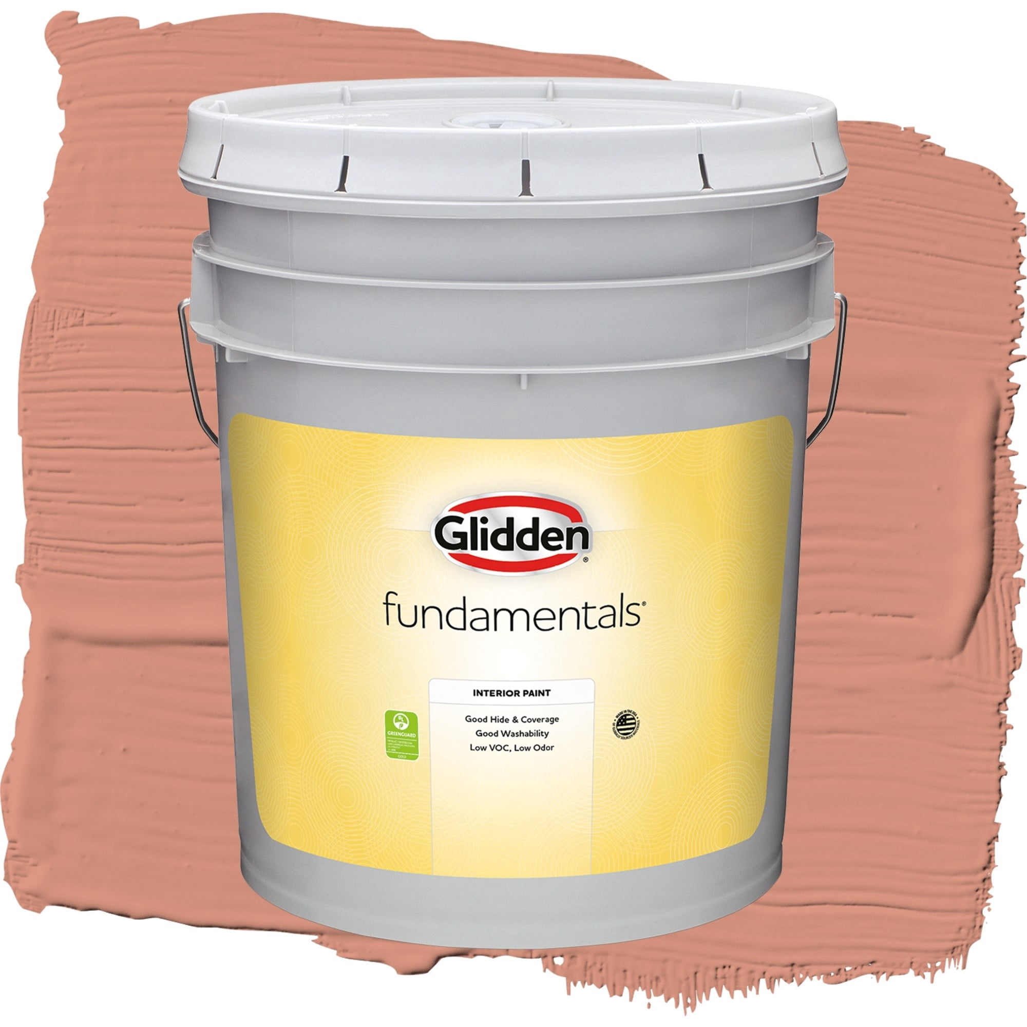 Glidden Fundamentals Orange Essential / Orange, Flat Interior Paint, 5 Gallon