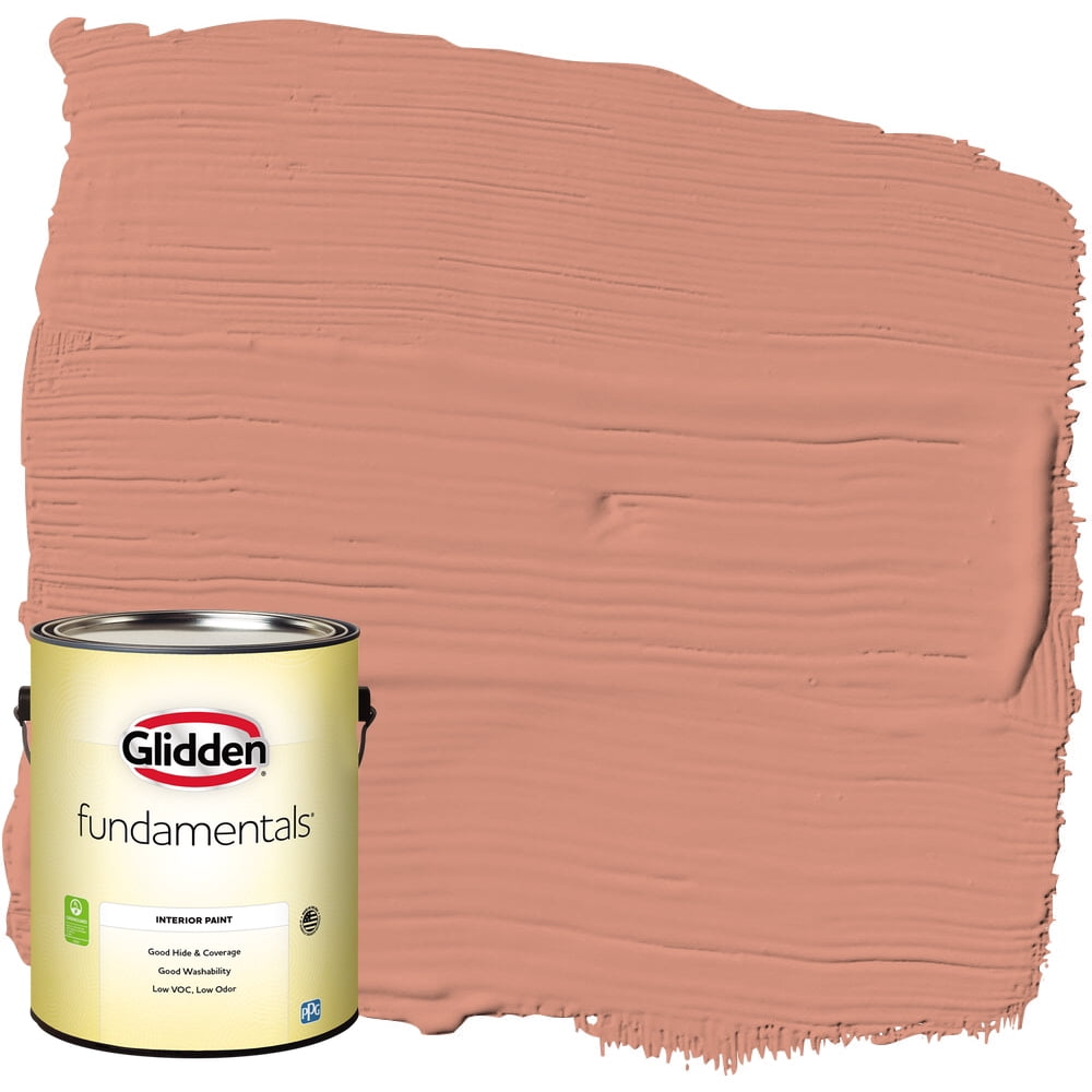 Glidden Fundamentals Interior Paint Orange Essential / Orange, Semi-Gloss, 1 Gallon