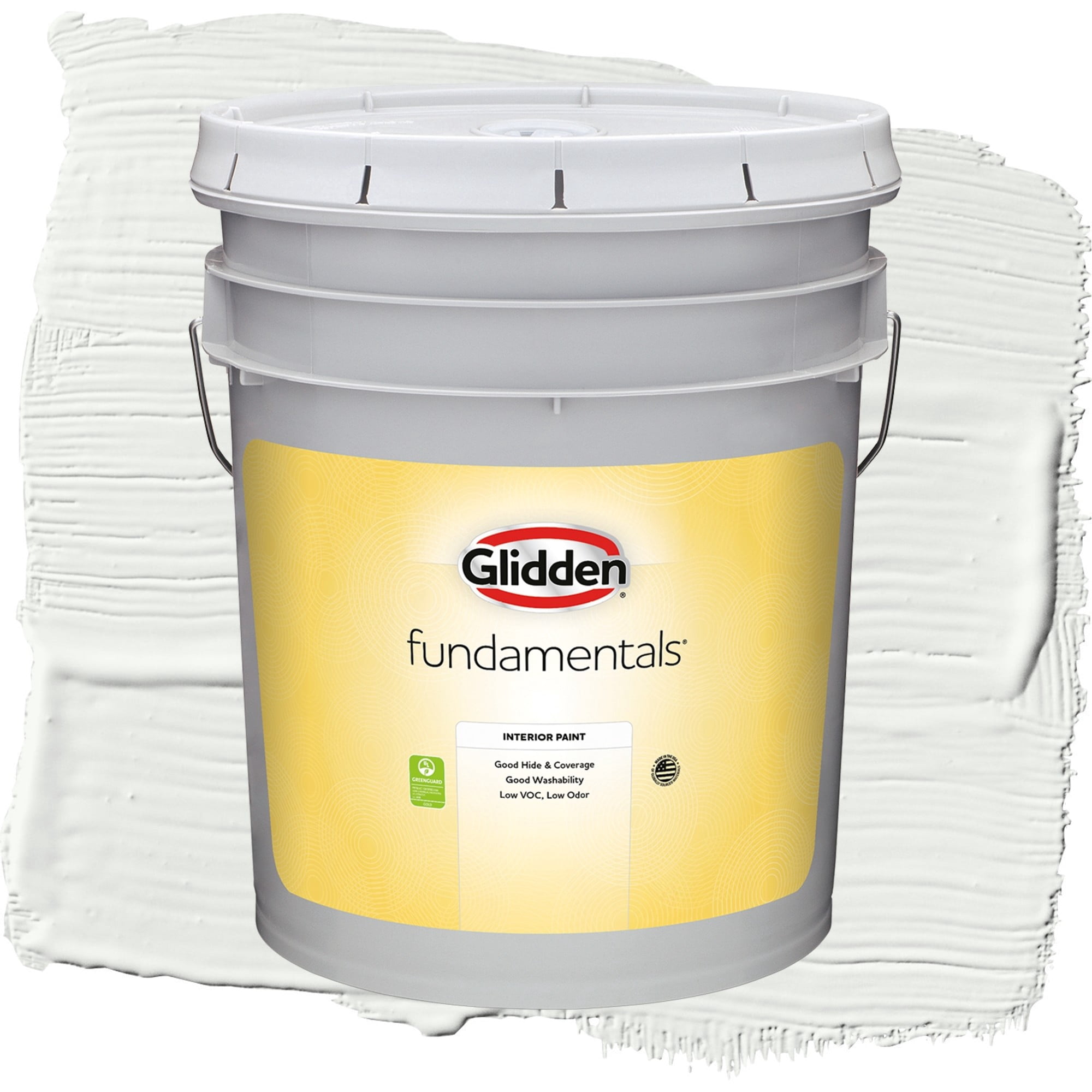 Glidden Fundamentals Pacific Pearl / Off-White Semi-Gloss Interior Paint, 5 Gallon