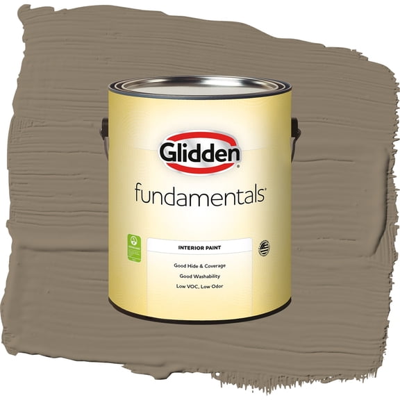 Glidden Fundamentals Patches / Gray, Semi-Gloss Interior Paint, 1 Gallon