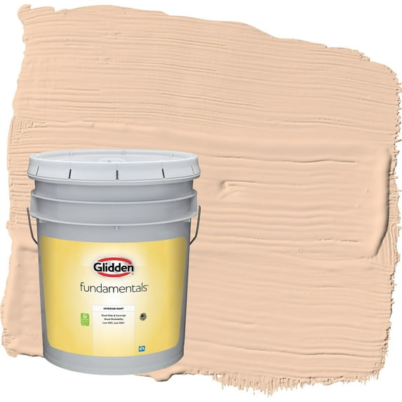 Glidden Fundamentals Peach Darling / Orange Eggshell Interior Paint, 5 Gallon