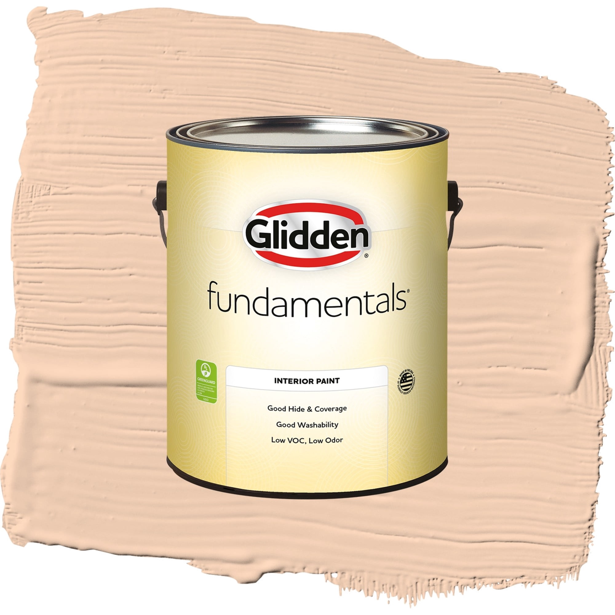 Glidden Fundamentals Peach Darling Flat Interior Paint and Primer, 1 Gallon