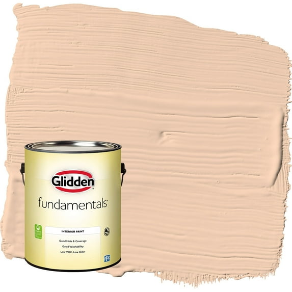 Glidden Fundamentals Peach Darling / Orange Semi-Gloss Interior Paint, 1 Gallon