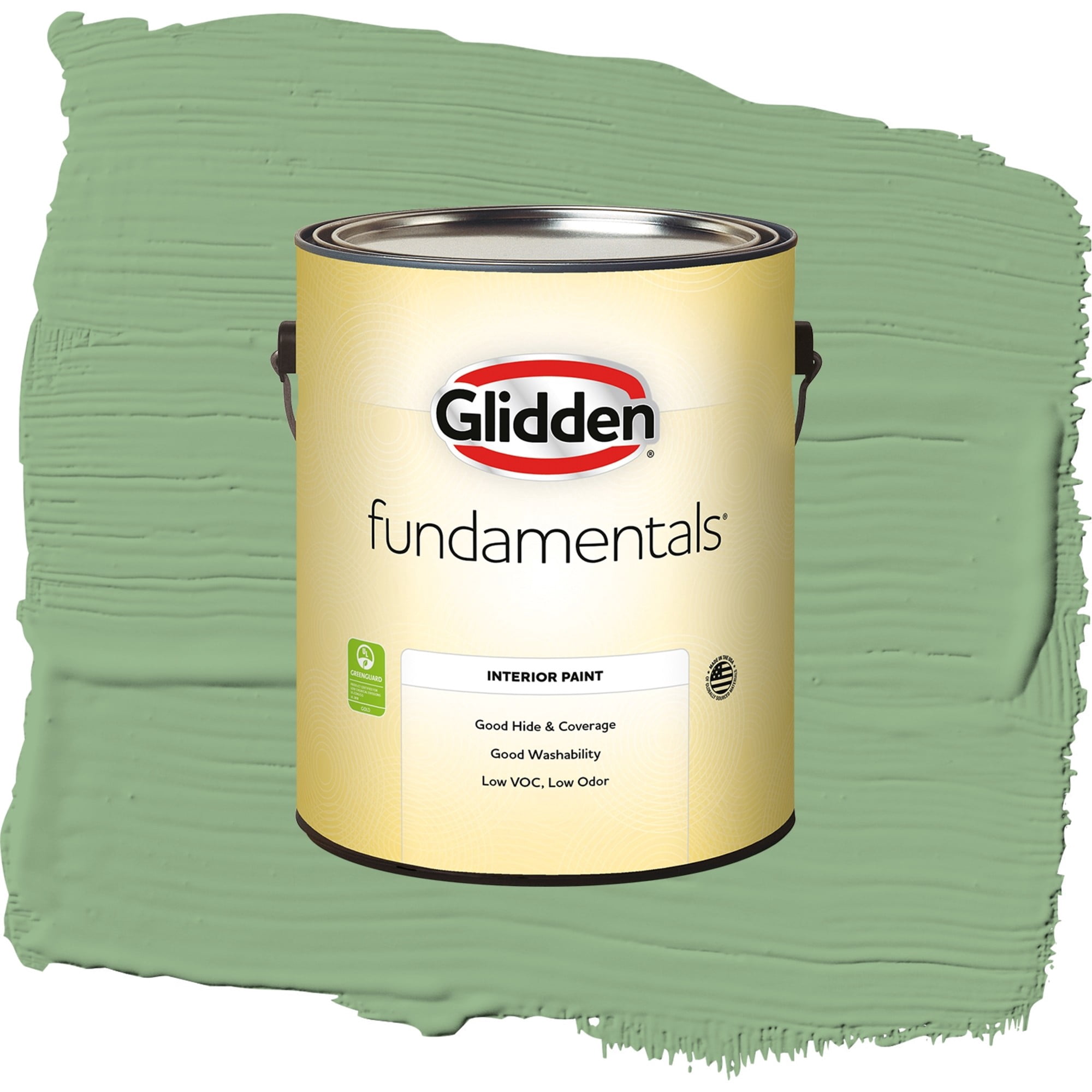 Glidden Fundamentals Pear Cactus / Green, Flat Interior Paint, 1 Gallon