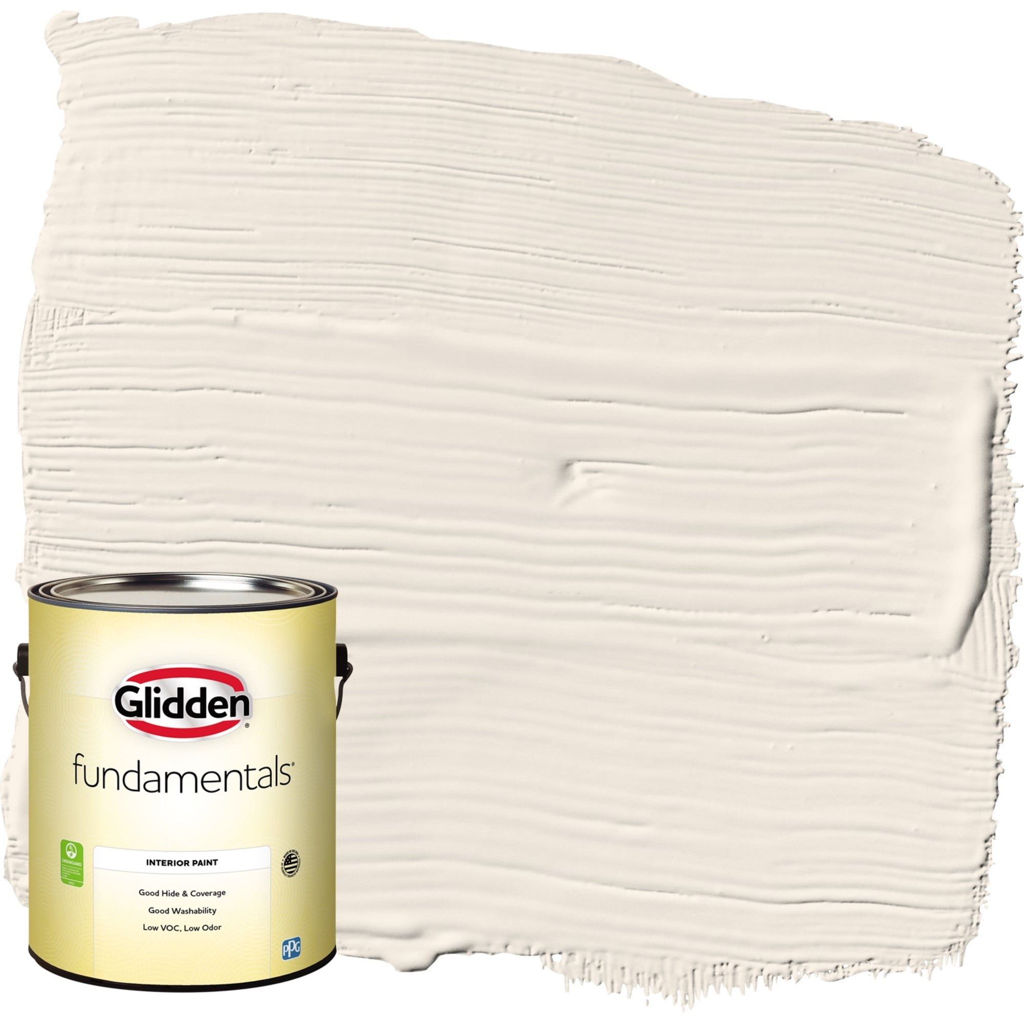 Glidden Fundamentals Pearls and Lace / White Eggshell Interior Paint, 1 Gallon