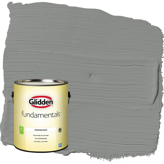 Glidden Fundamentals Phoenix Fossil / Gray Flat Interior Paint, 1 Gallon