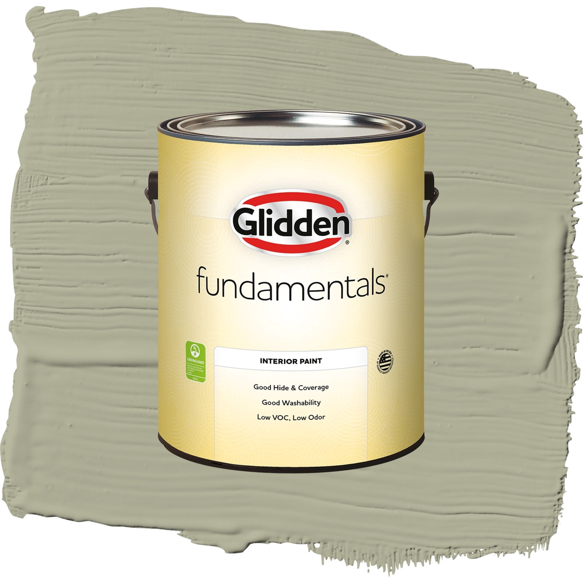 Glidden Fundamentals Photo Gray / Green, Eggshell Interior Paint, 1 Gallon