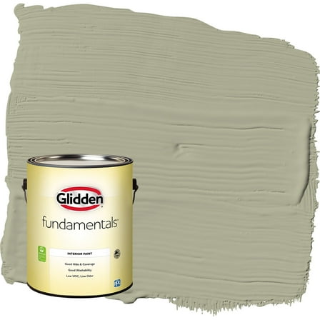 Glidden Fundamentals Photo Gray / Green Eggshell Interior Paint, 1 Gallon