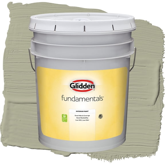 Glidden Fundamentals Photo Gray / Green, Eggshell Interior Paint, 5 Gallon