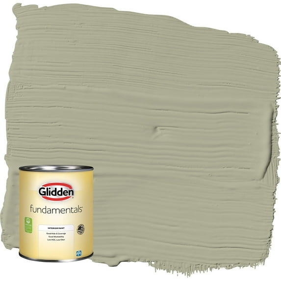 Glidden Fundamentals Photo Gray / Green Flat Interior Paint, 1 Quart