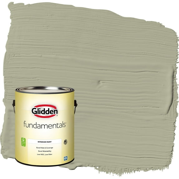 Glidden Fundamentals Photo Gray / Green Semi-Gloss Interior Paint, 1 Gallon