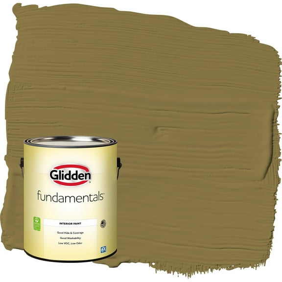 Glidden Fundamentals Pickled Okra / Green Eggshell Interior Paint, 1 Gallon