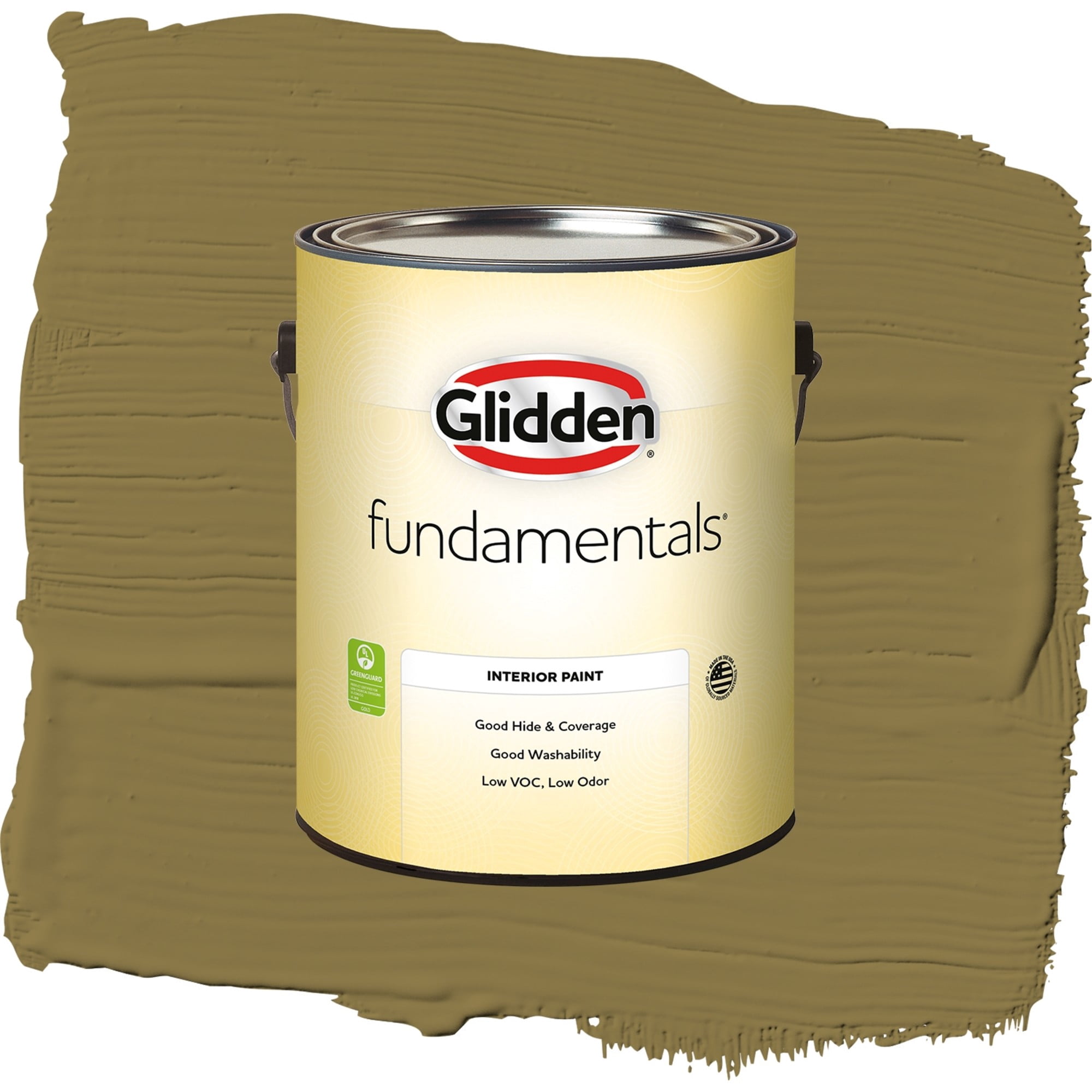 Glidden Fundamentals Pickled Okra / Green, Flat Interior Paint, 1 Gallon
