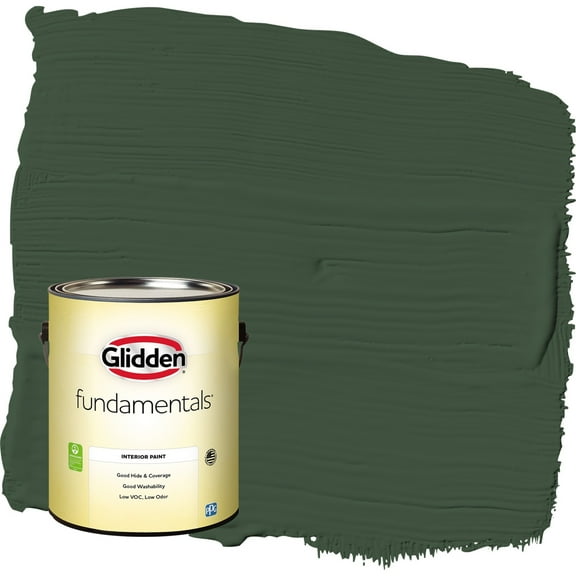 Glidden Fundamentals Pine Forest / Green Eggshell Interior Paint, 1 Gallon