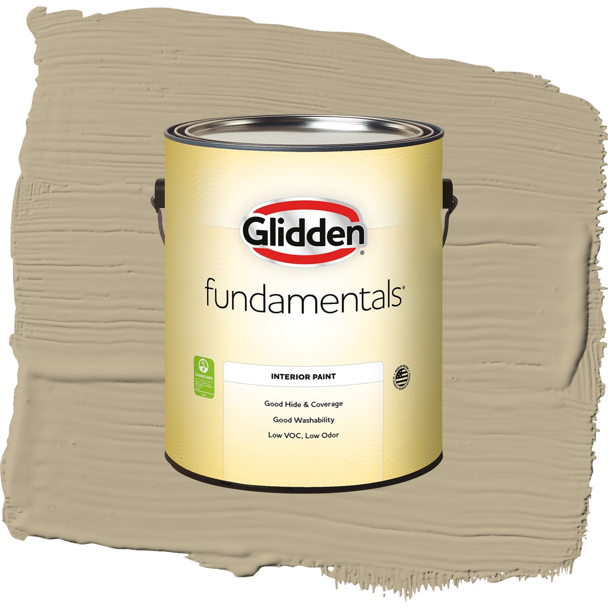 Glidden Fundamentals Grab-N-Go Prairie Dust / Brown, Flat Interior Paint, 1 Gallon