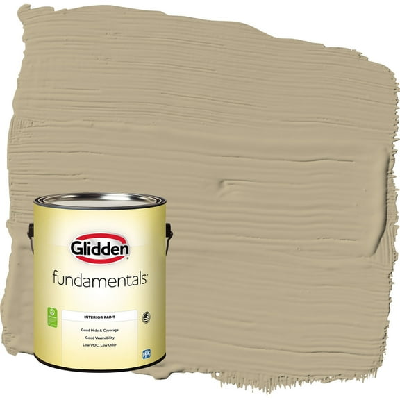 Glidden Fundamentals Grab-N-Go Prairie Dust / Brown Flat Interior Paint, 1 Gallon