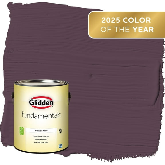 Glidden Fundamentals Purple Basil / Purple Eggshell Interior Paint, 1 Gallon
