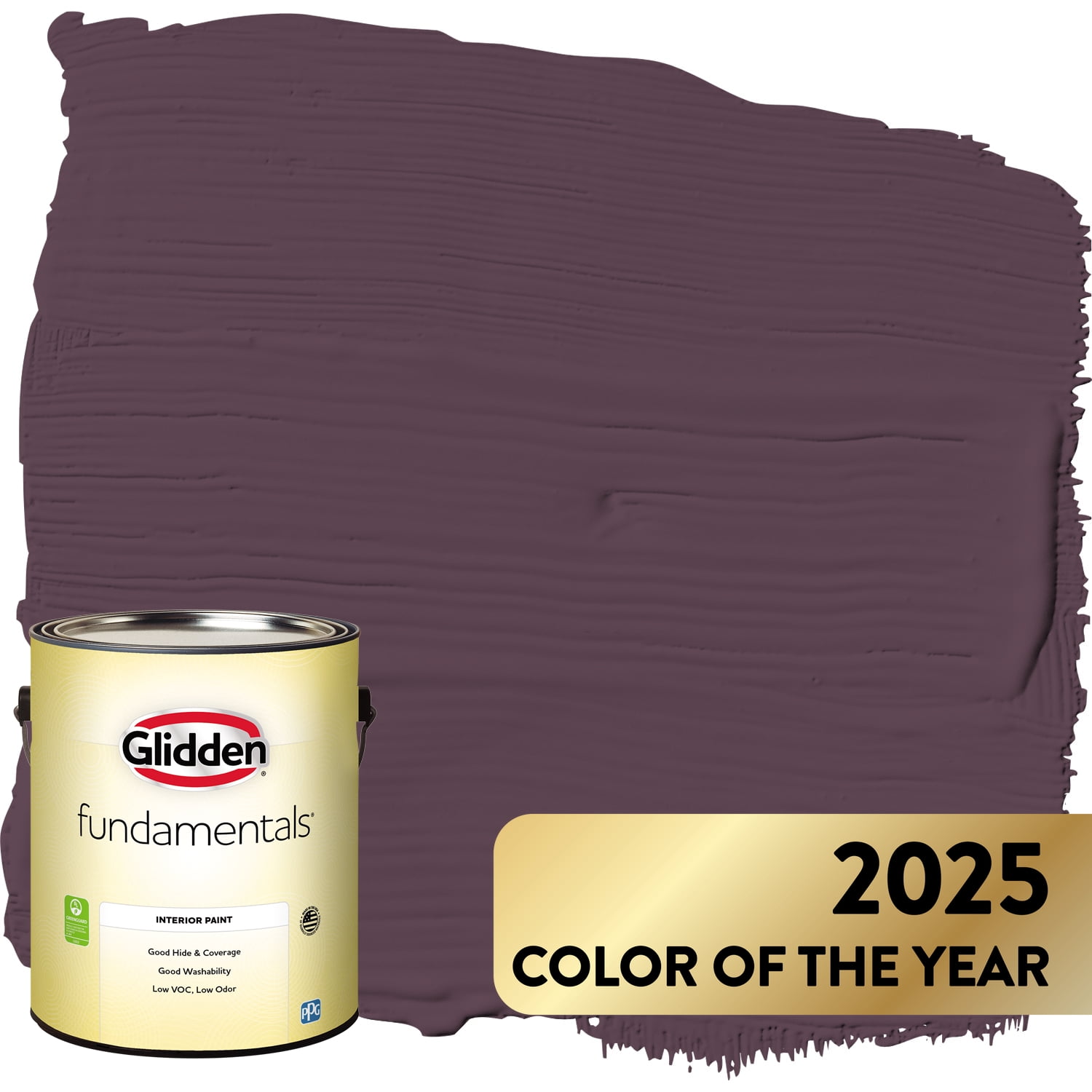 Glidden Fundamentals Interior Paint Purple Basil, Semi Gloss, 1 Gallon