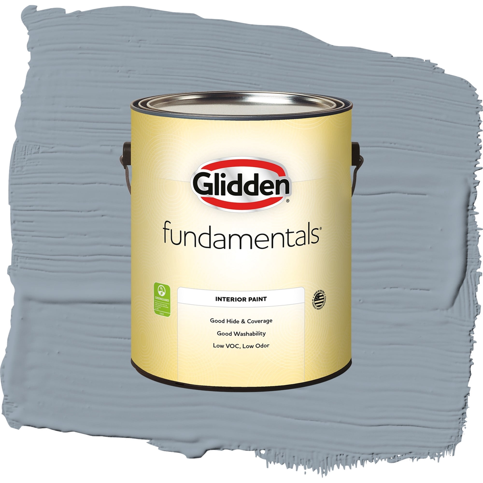 Glidden Fundamentals Grab-N-Go Quicksilver / Blue, Flat Interior Paint, 1 Gallon