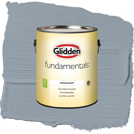 Glidden Fundamentals Grab-N-Go Quicksilver / Blue, Flat Interior Paint, 1 Gallon